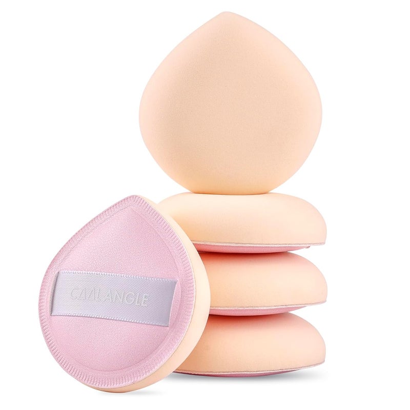 COOL-ANGLE 5Pcs Pale Pink Makeup Sponge For Foundation Concealer And Powder, Latex free Blender Sponge For Natural And Easy Makeup Soft Long-lasting And Beginner-friendly, Medium - Image 1